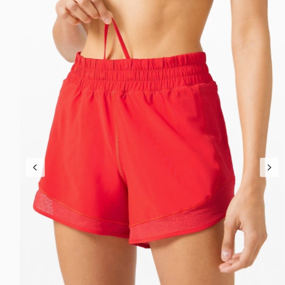 Lululemon Hotty Hot High Rise Mesh 4" short size 4